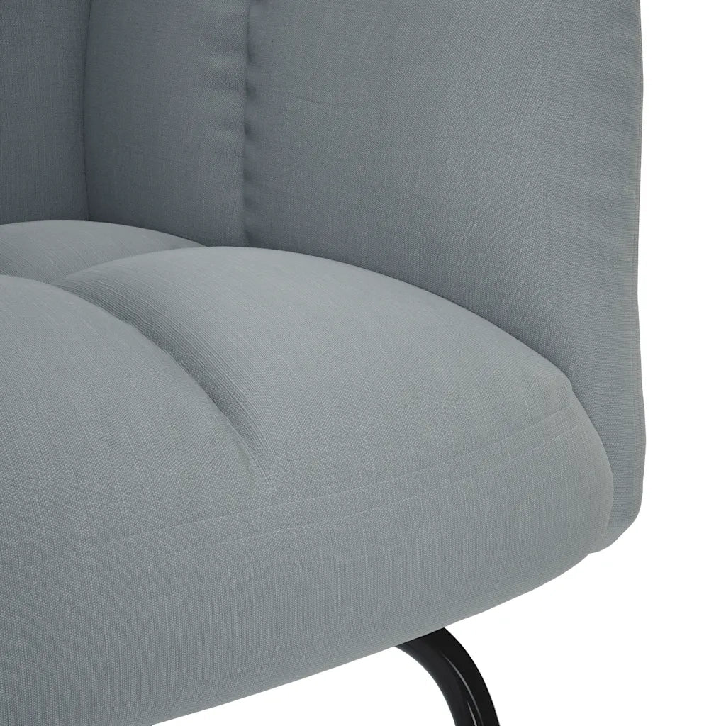 Sedia a Dondolo Grigio Chiaro in Tessuto 4016789