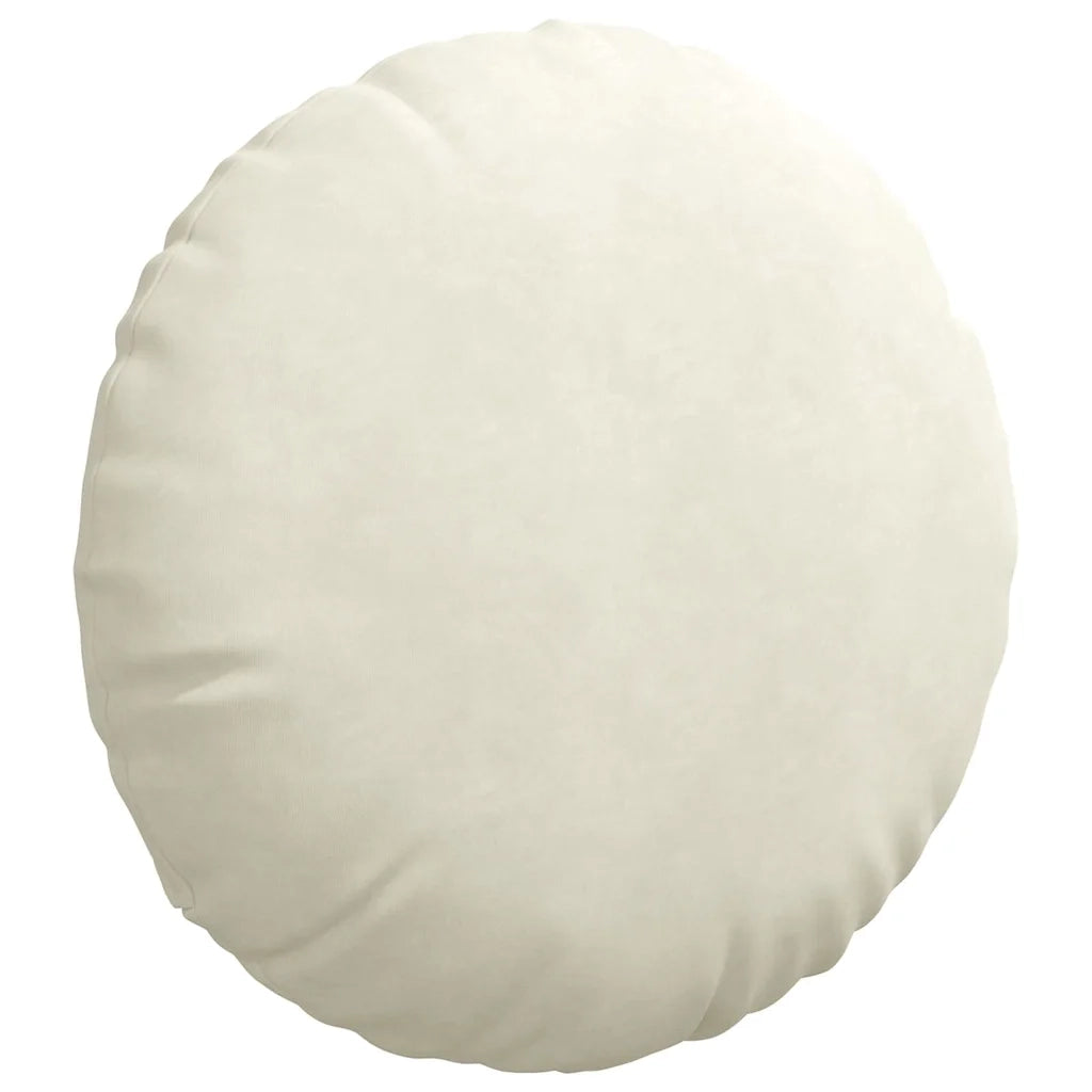 Cuscini per Seduta 2 pcs Crema Ø60 x 21 cm Velluto 42014220