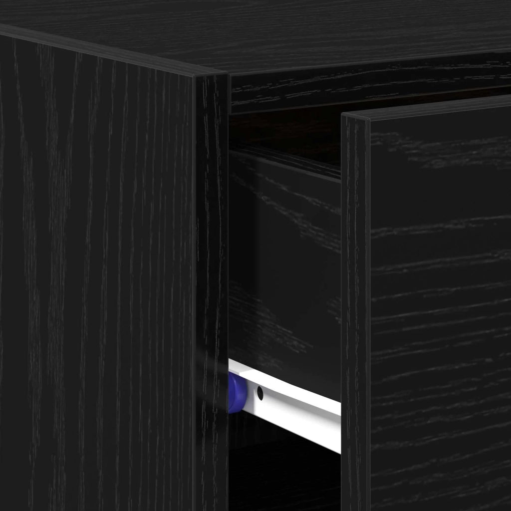 Credenza con cassetto Rovere Nero 50 x 42,5 x 93 cm 868761