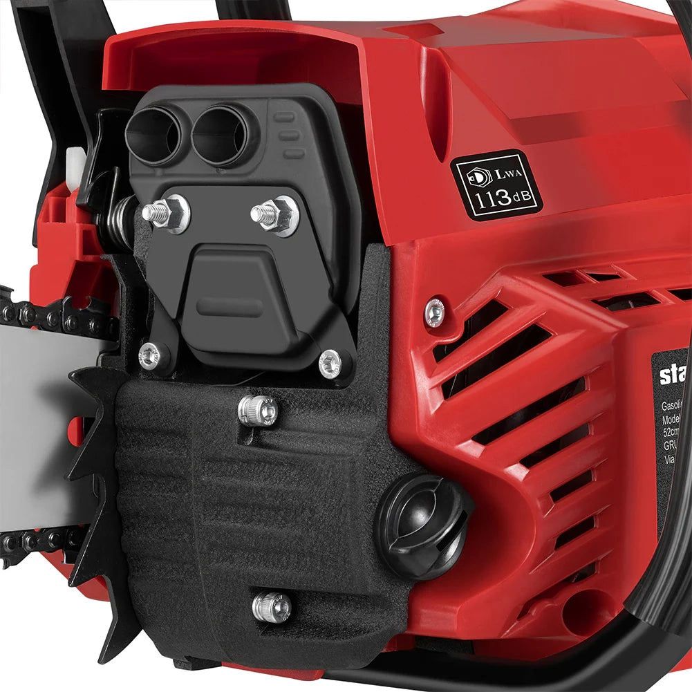 Motosega a scoppio Benzina 2 Tempi 52 cc Lama 50 cm Taglia Legna Rami EasyStart Rosso