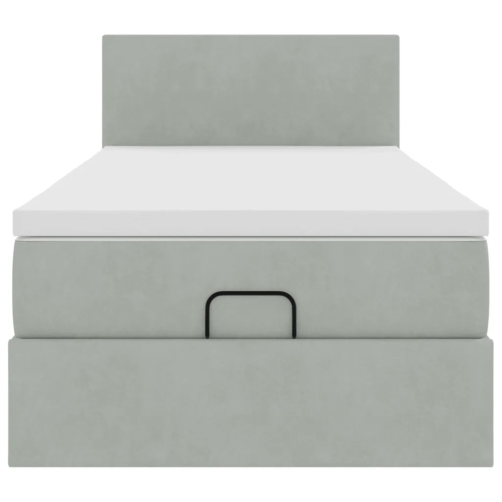 Struttura Letto Pouf con Materasso 100x200 cm Velluto 3312530