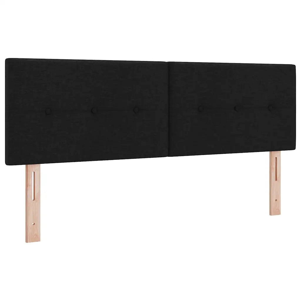 Letto a molle con cuscino Nero 140 x 190 cm Tessuto 3338918