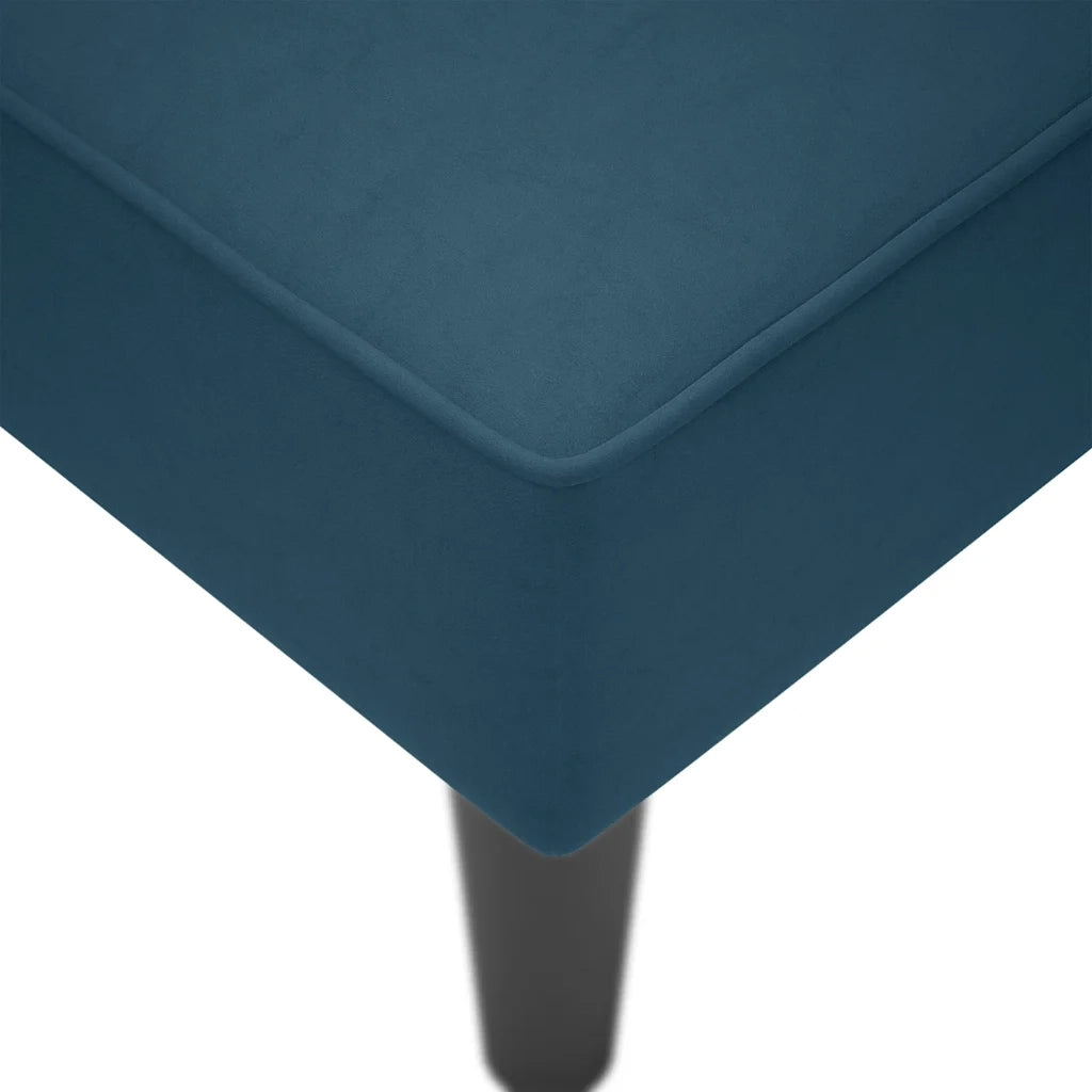 Sdraio con Bracciolo Destro in Velluto Blu 4009791