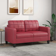 Divano a 2 Posti-Sofa 2 Posti Rosso Vino 140 cm in Similpelle 312412