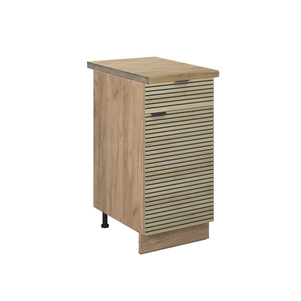 Mobiletto base per cucina Fame-Line Pannello in quercia/Rovere dorato 40 cm, PL Rovere Vicco