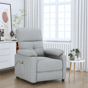Poltrona Massaggiante in Tessuto Grigio Chiaro 348287