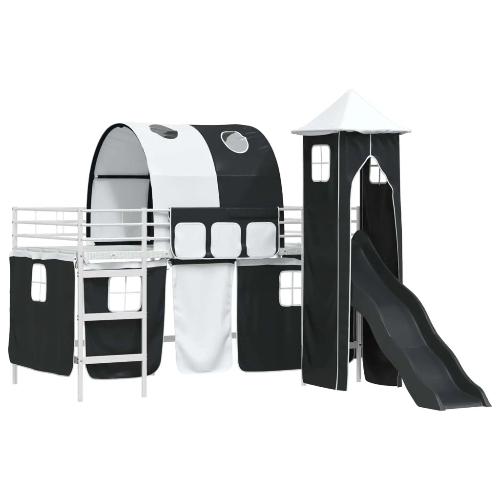 Struttura del letto loft per bambini Bianco e Nero 107 x 200 cm 42020898