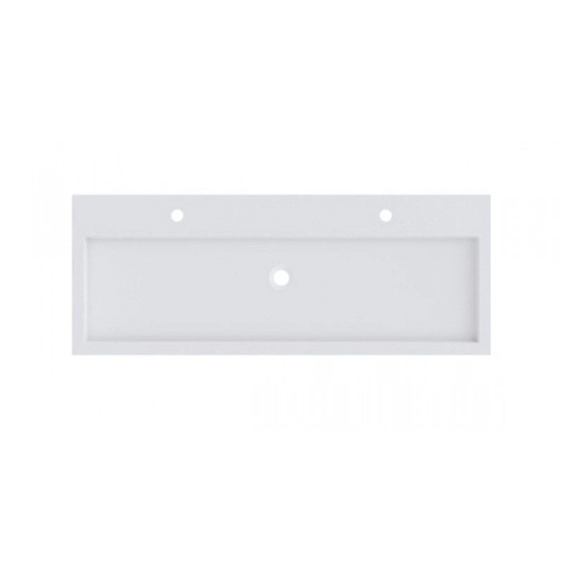 SPRING VOW RIHO lavabo 100x40x8 cm 2 fori in marmo composito