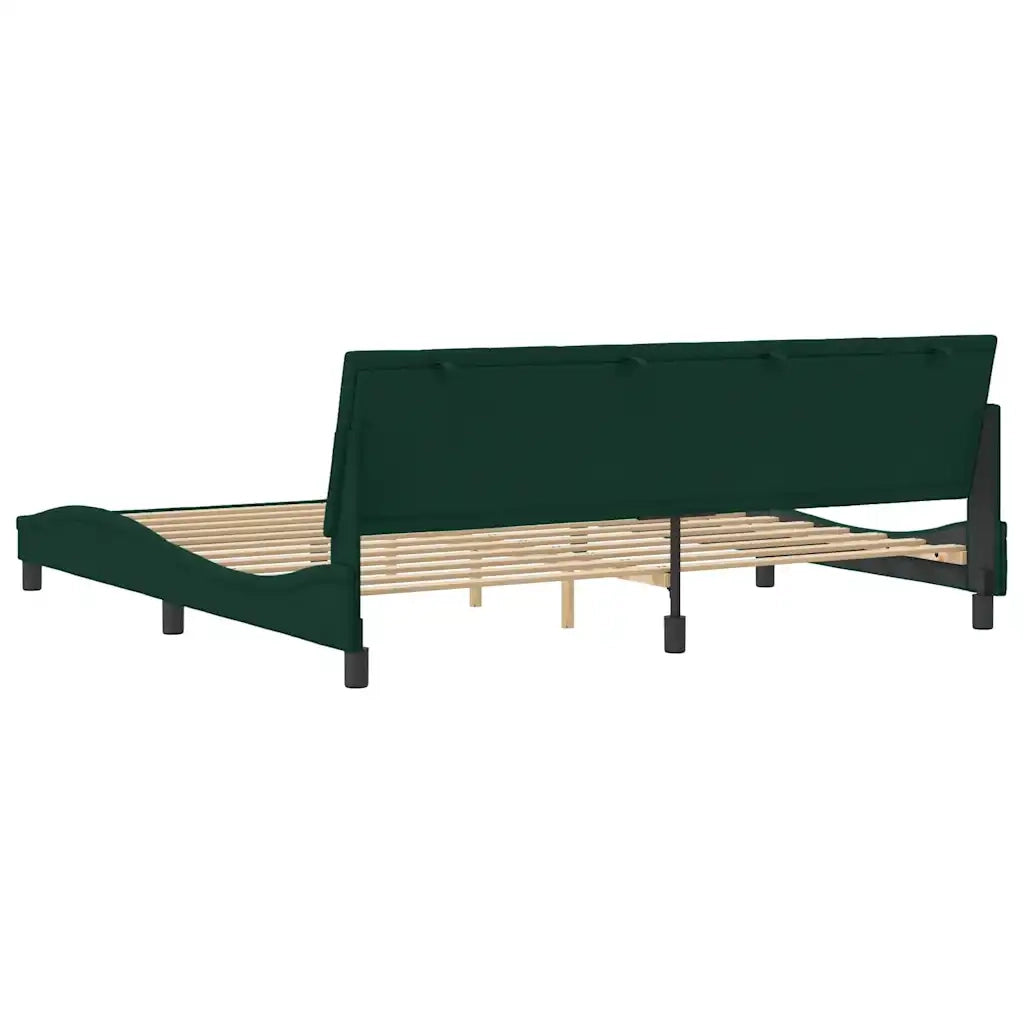 Giroletto senza Materasso Hanko Verde Scuro 200x200 cm in Velluto