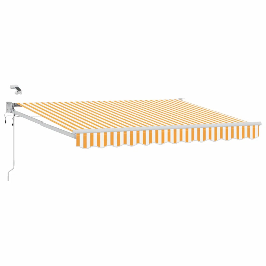 Tettuccio Elettrico Retrattile Giallo e Bianco 3,5 x 2 m 3419552