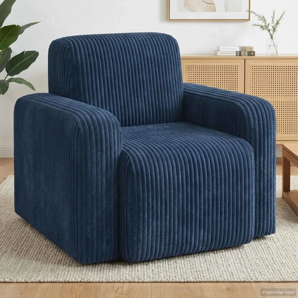 Poltrona Blu navy corduroy 42042444