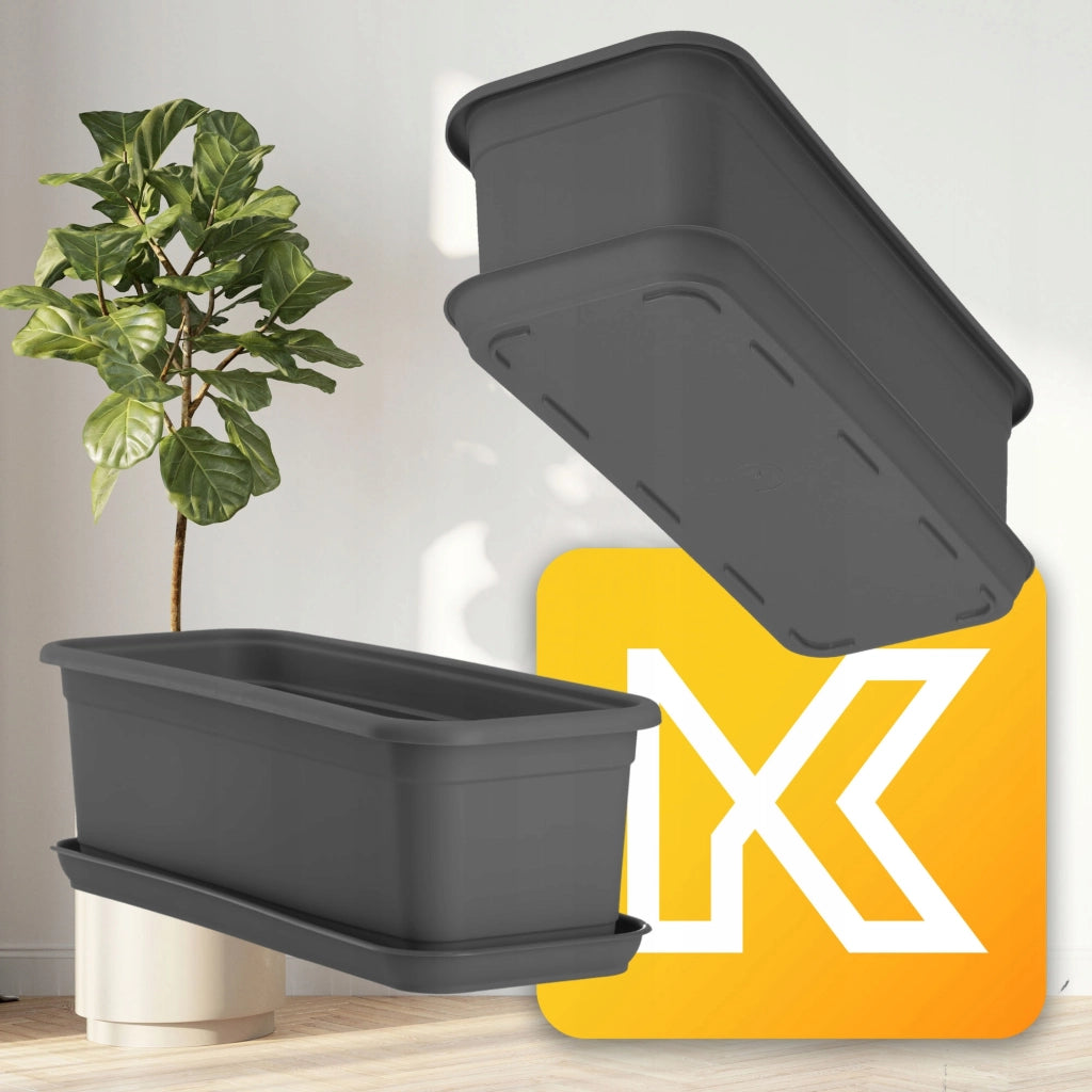 KADAX Fioriera da balcone 40 cm Vaso da fiori Supporto per vaso da fiori Supporto per fiori da balcone