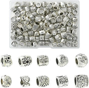 100 pezzi di spacer per gioielli in argento antico per DIY