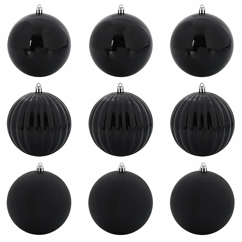 Set di Palline di Natale XL 9 pcs Nero Plastica 42018858