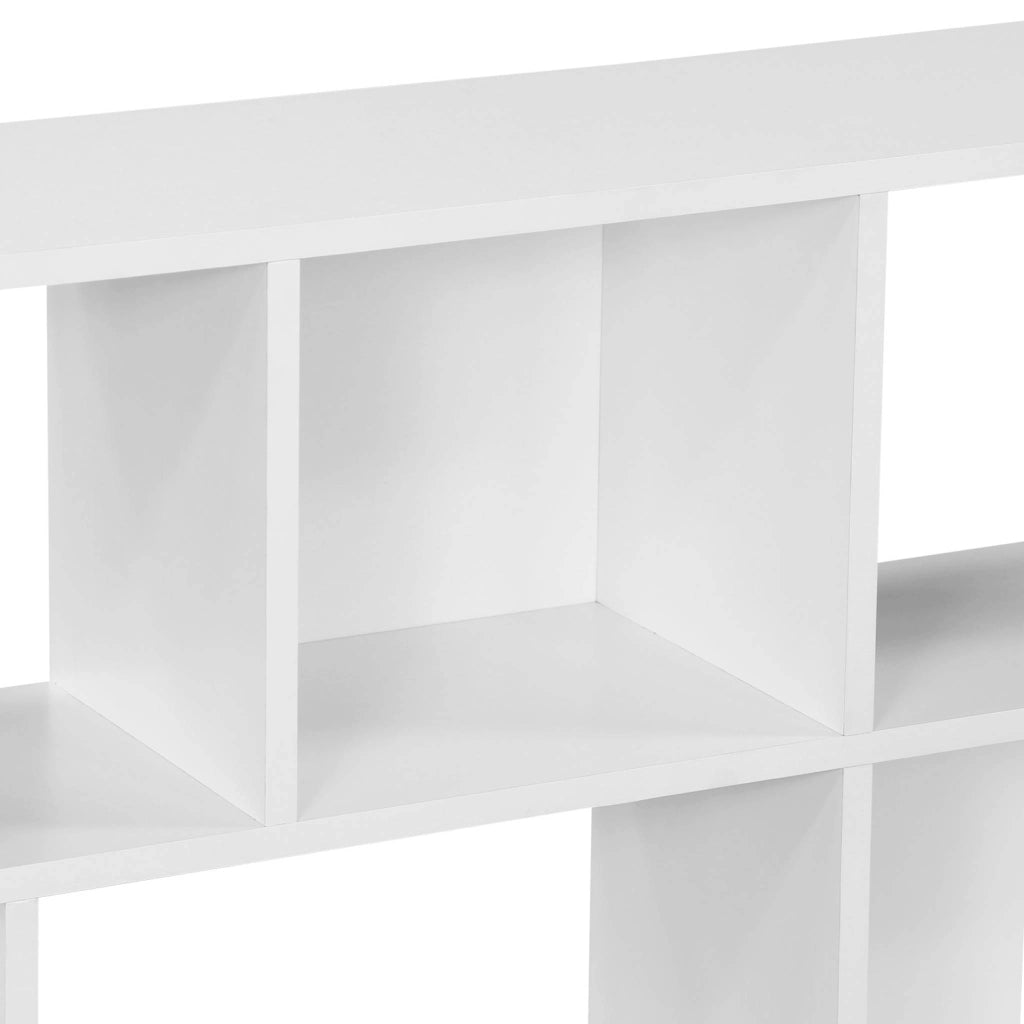 Libreria a 3 livelli con 12 scomparti, bianco
