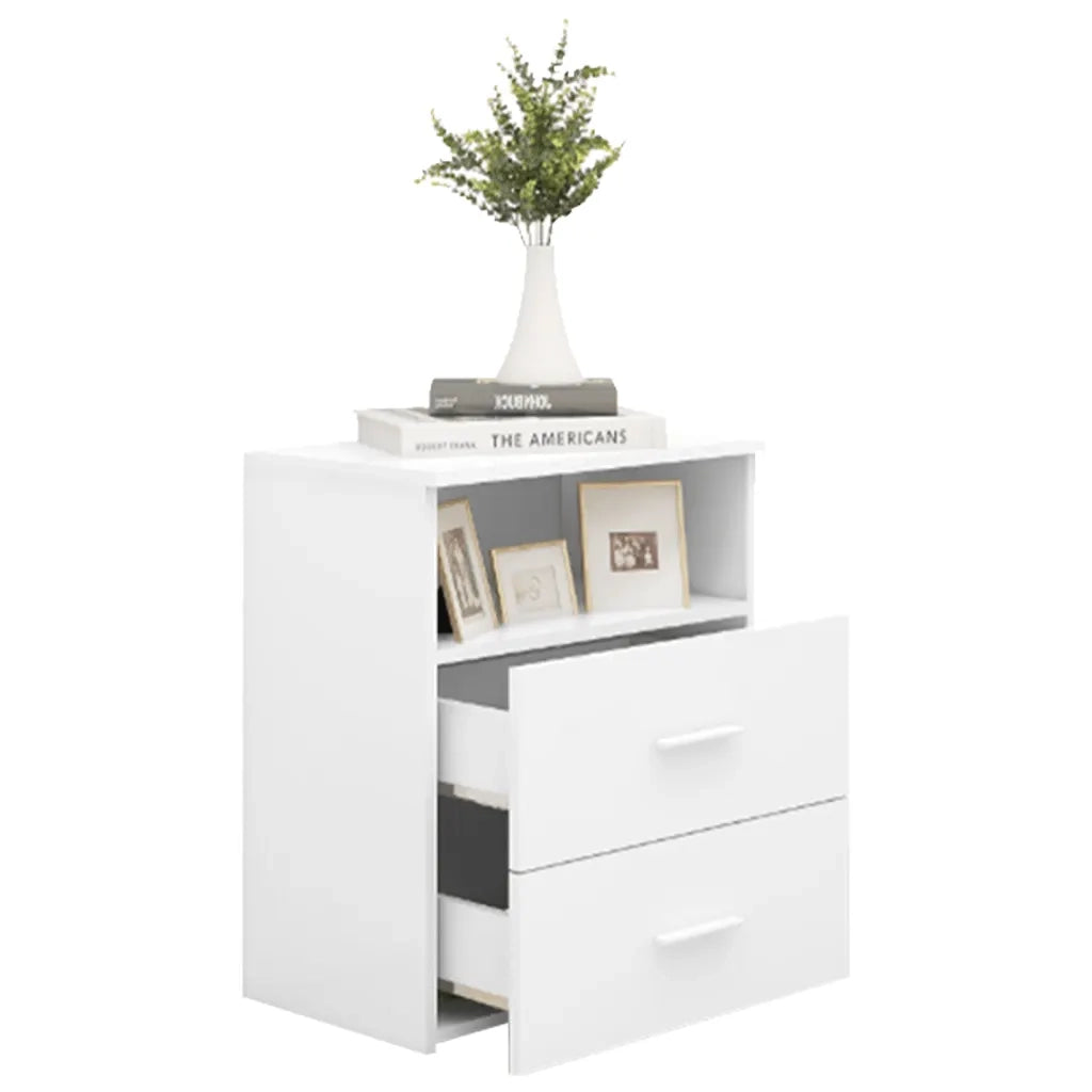 Comodino Bianco 50x32x60 cm 803272