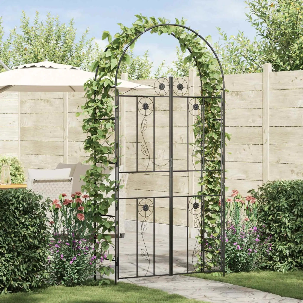 Arco da Giardino Tinta unita Nero 115 x 37 x 226 cm 42021348