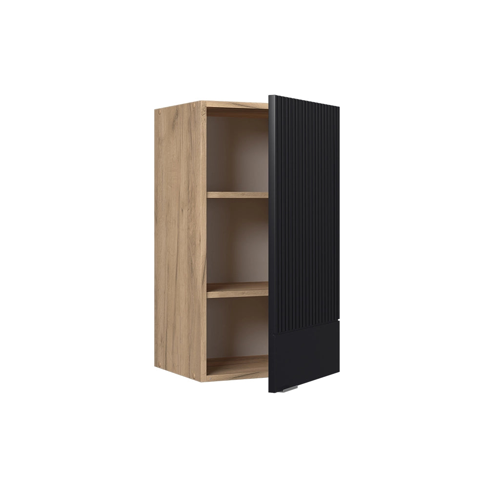 Pensile da cucina Fame-Line Nero rigato/Rovere dorato 40 cm Vicco
