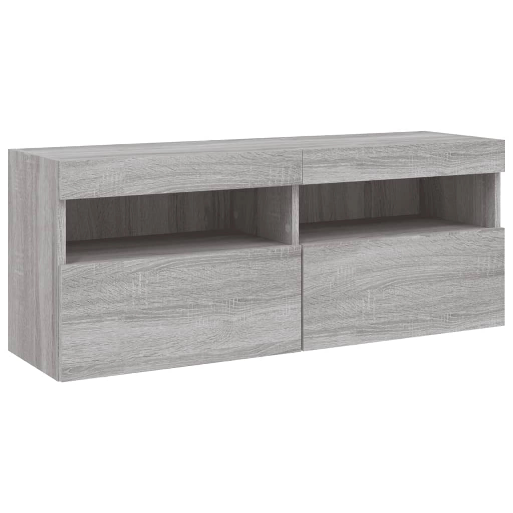 Set di mobili credenza credenza TV soggiorno camera da letto parete soggiorno x 7 pezzi e luci LED sonoma grigio 02_0025367