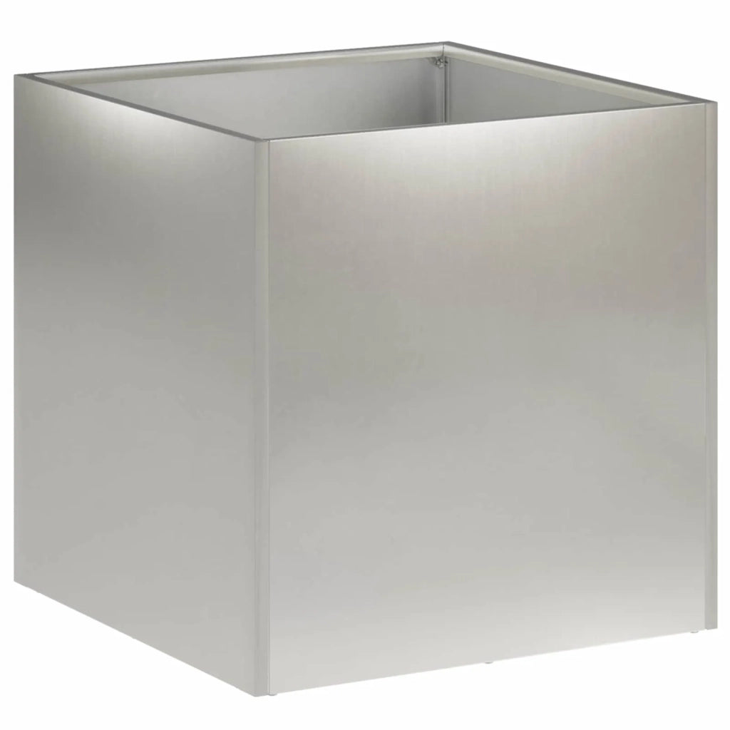 Vaso da giardino Argento 45 x 45 x 45 cm Acciaio Inox 8004974