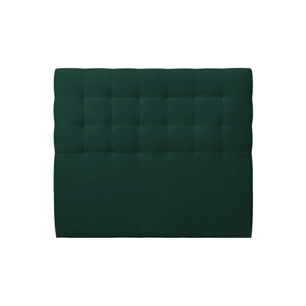 Testiera in tessuto velluto verde imbottita L135 cm