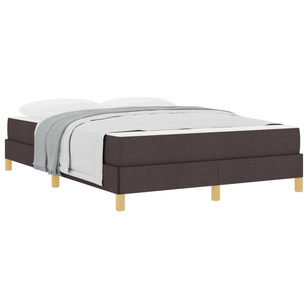 Letto a molle con materasso Marrone Scuro 140 x 200 cm Tessuto 3398573