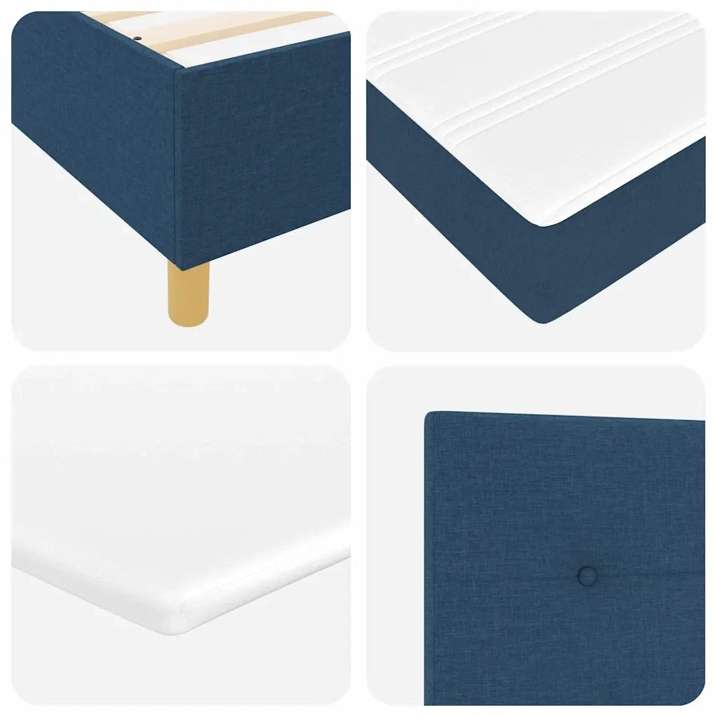 Letto a molle con materasso Blu 200 x 200 cm Tessuto 3341860