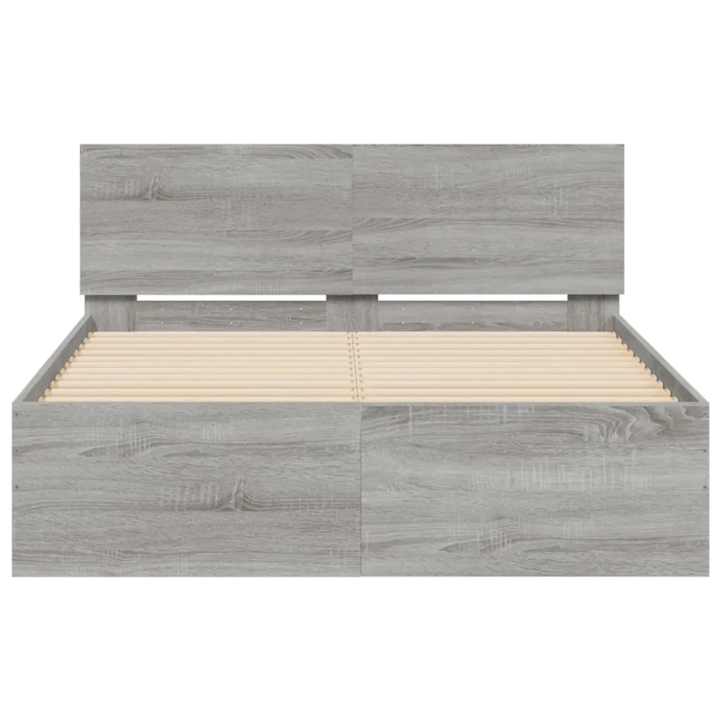 Giroletto con Testiera Grigio Sonoma 135x190 cm