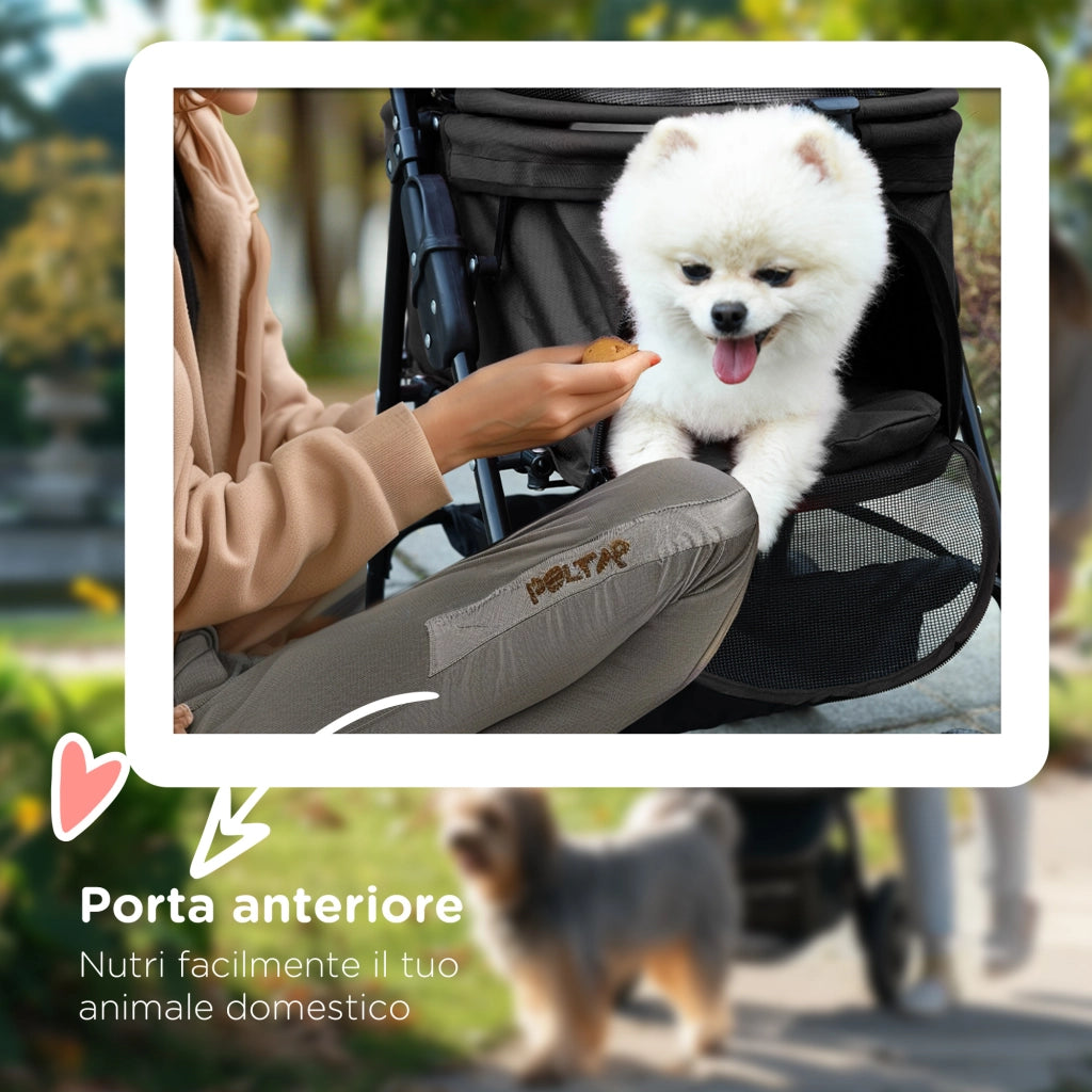 Trasportino Cane Pieghevole ¨C Minimal ¨C Nero