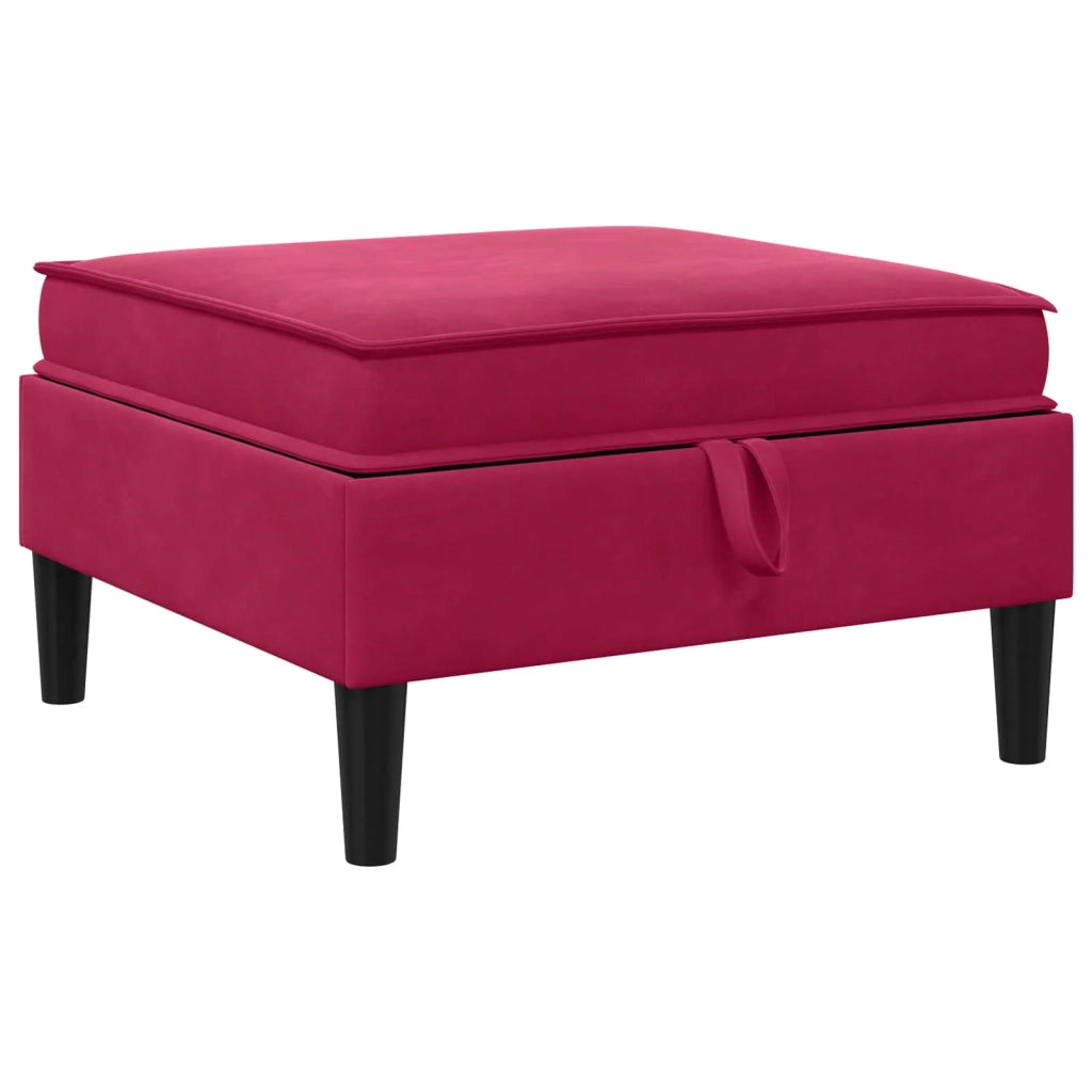 Set di mobili per il soggiorno 5 pcs Rosso Vino Velluto 3413751