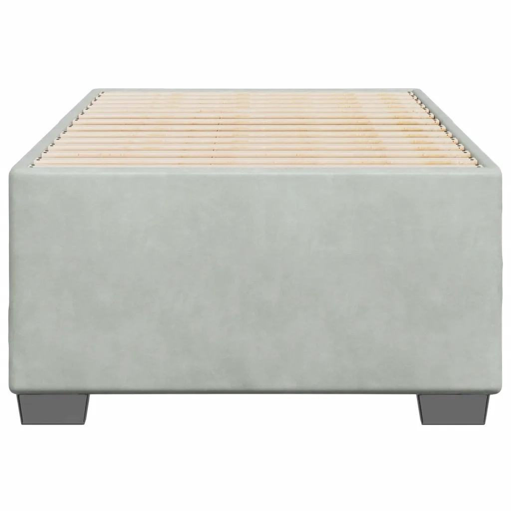 Giroletto senza Materasso Grigio Chiaro 80x200 cm Velluto 3284595
