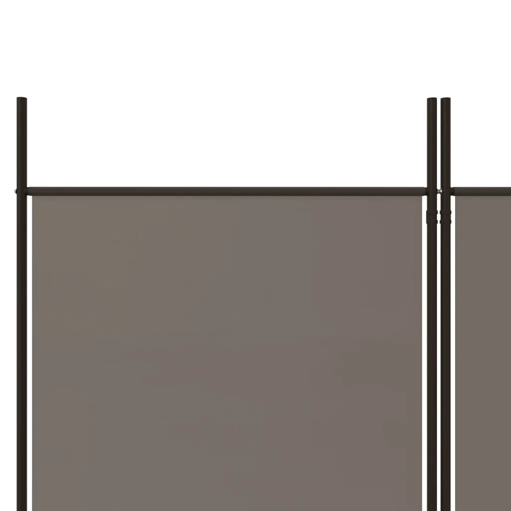 Divisorio Ambienti | Divider per stanze | Paravento a 4 Pannelli Antracite 200x180 cm Tessuto