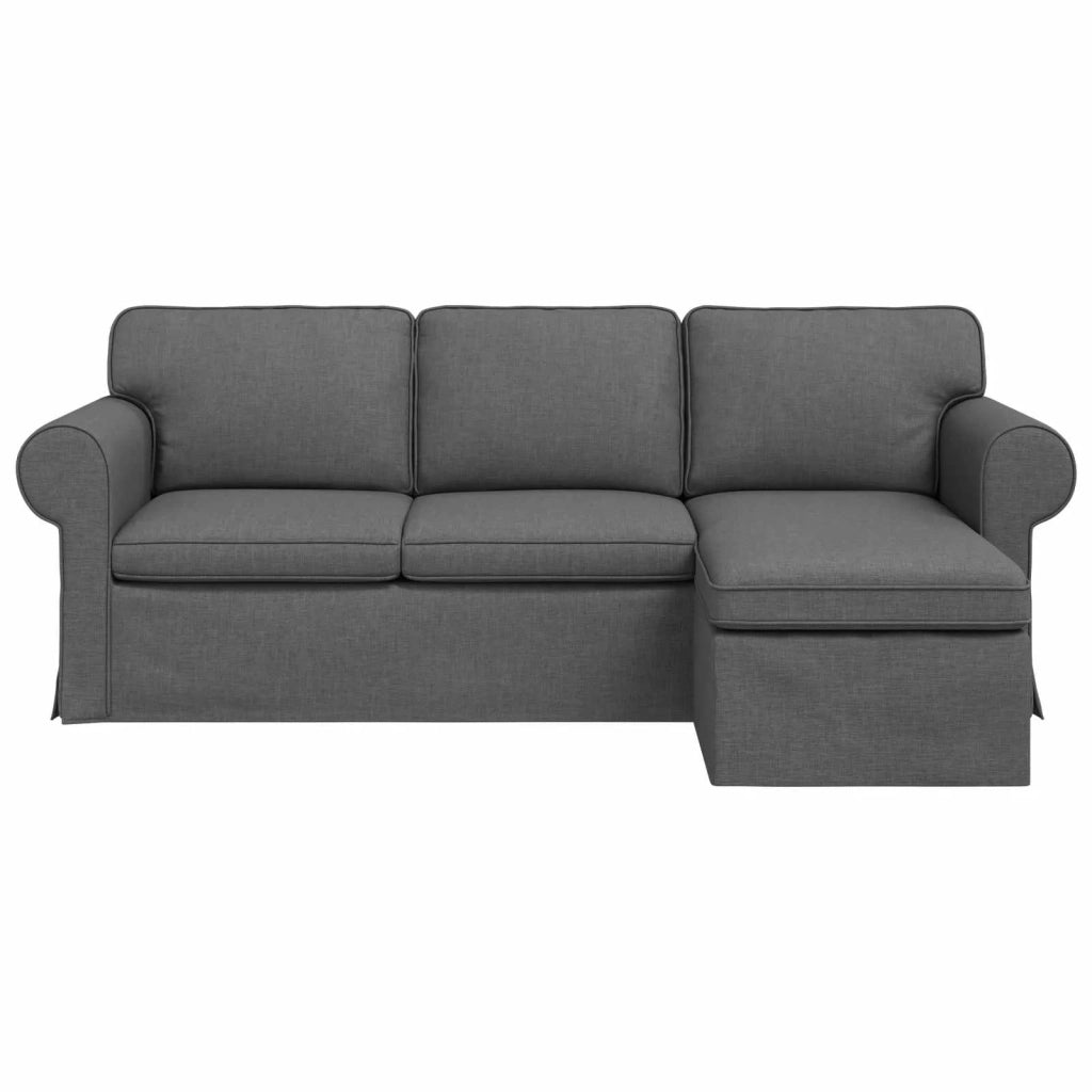 Divano Grigio scuro 215 x 138 x 80 cm Tessuto 42024335