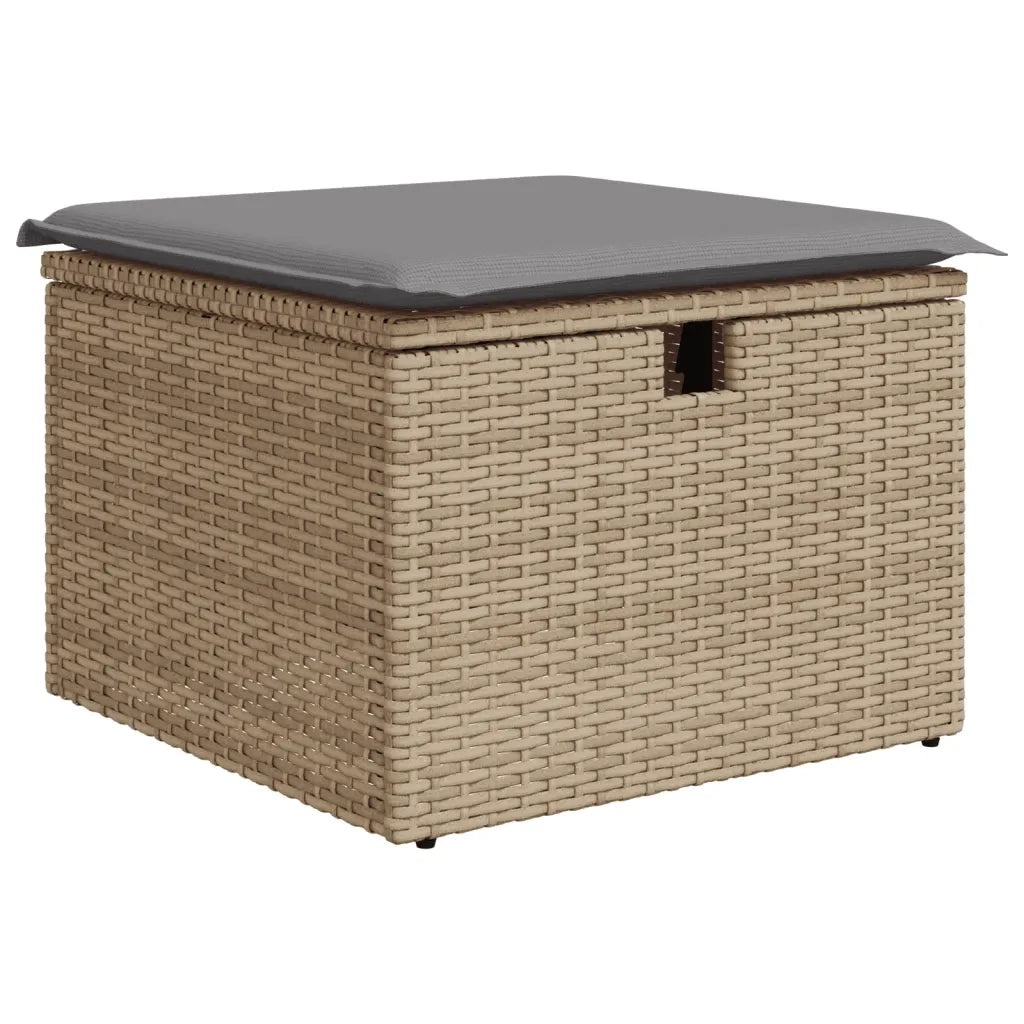 Set Divano da Giardino 8 pz con Cuscini Beige in Polyrattan 3274999