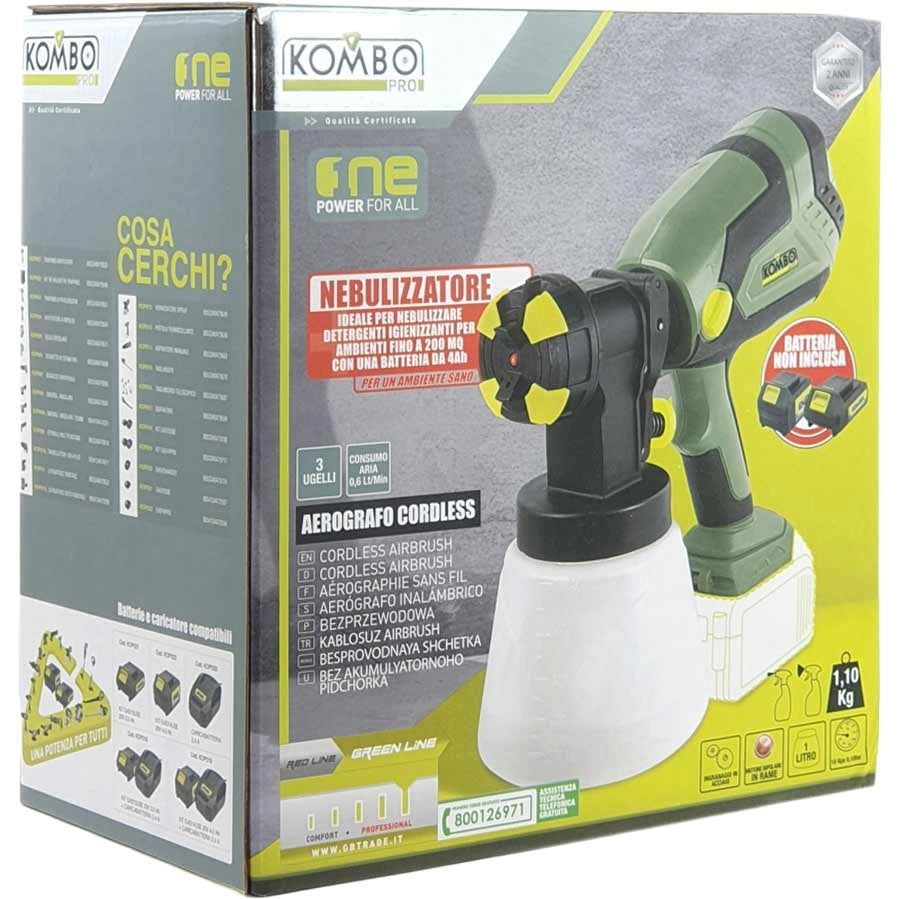 VERNICIATORE SPRAY A BATTERIA KOMBO PRO 20V