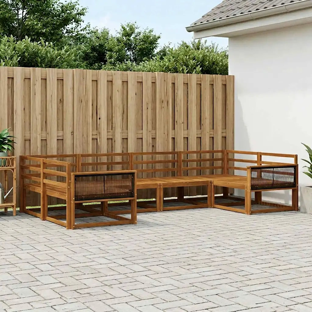 Set di divani da esterno 6 pcs Naturale