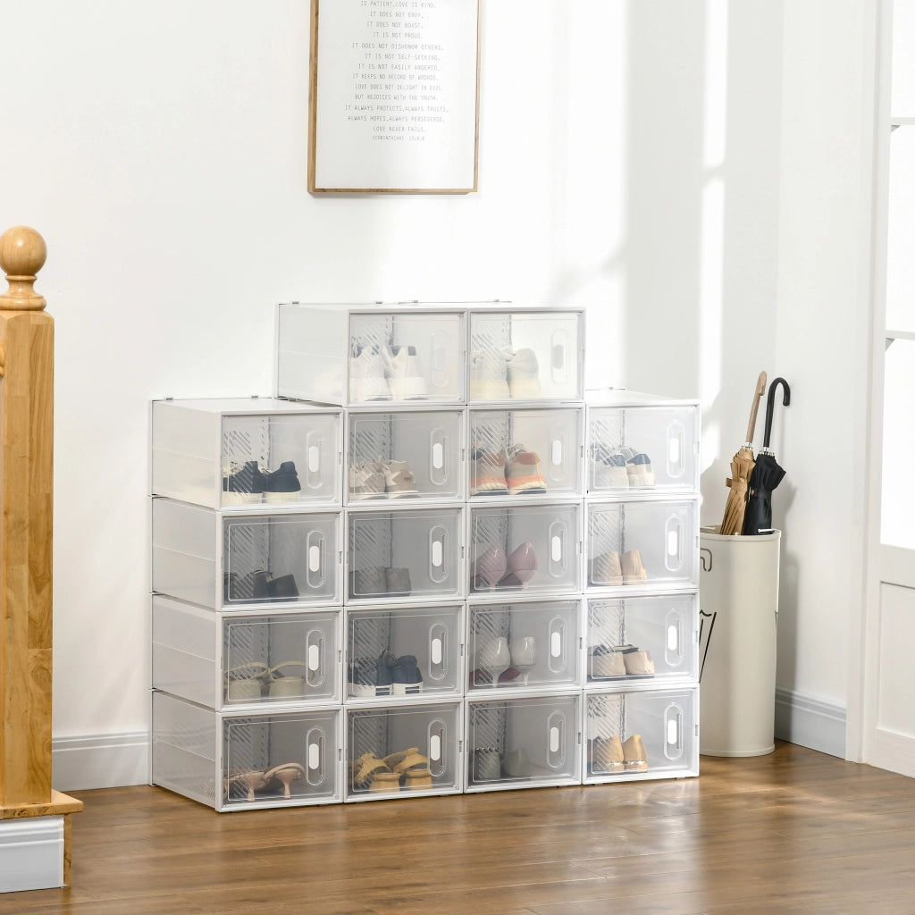 Cassettiera modulare 18 cubi ¨C Minimal ¨C Bianco e trasparente