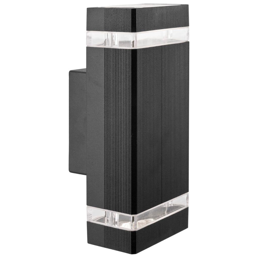 Applique esterno Polux Gilbert 2xGU10 IP44 nero opaco