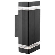 Applique esterno Polux Gilbert 2xGU10 IP44 nero opaco