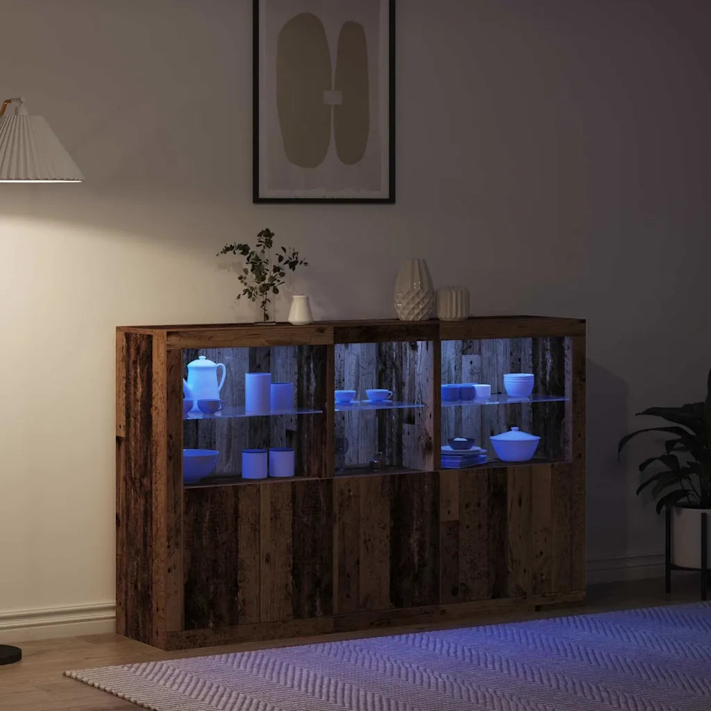 Madia LED Legno vecchio 162 x 37 x 100 cm Legno multistrato 3333122