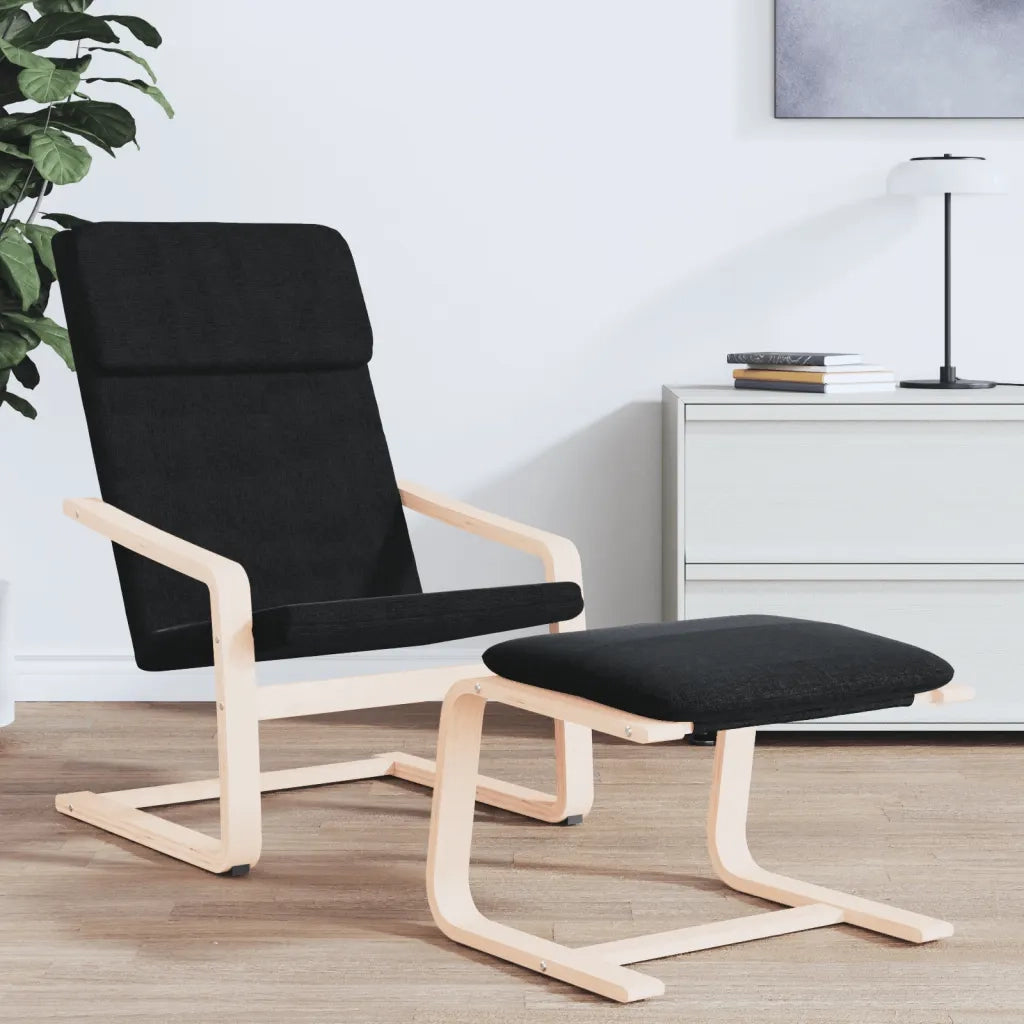Sedia Relax Nera in Tessuto 351055