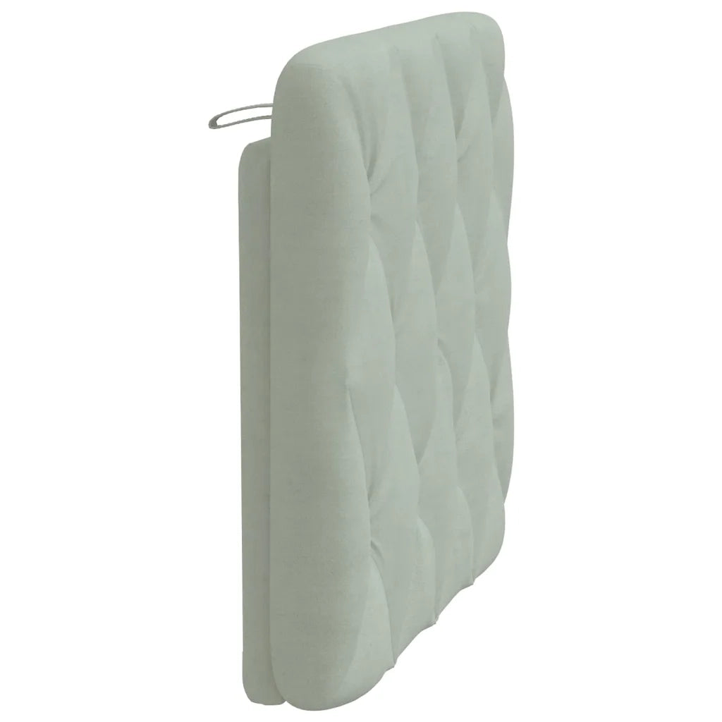Cuscino Testiera Grigio Chiaro 90 cm in Velluto 374708