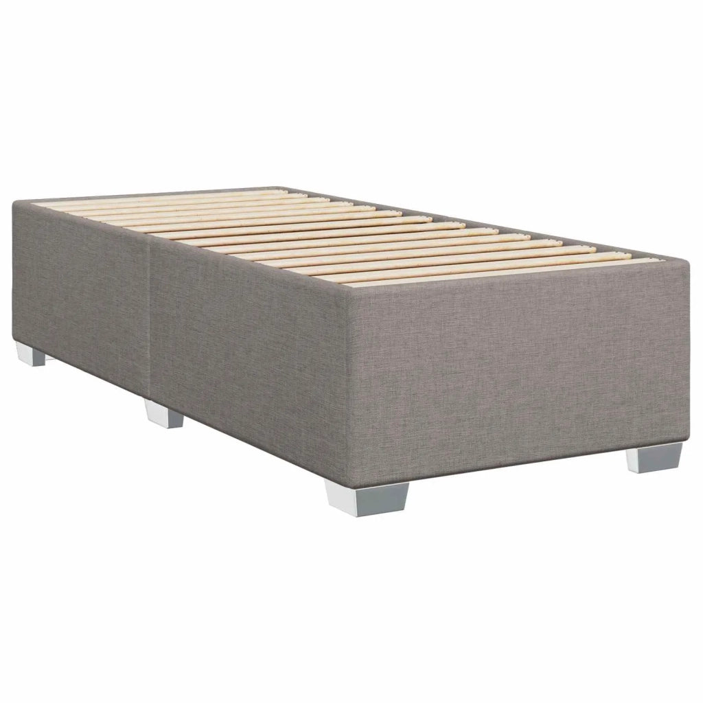 Letto con Box Spring, Materasso e LED Tortora 90 x 190 cm 3451844