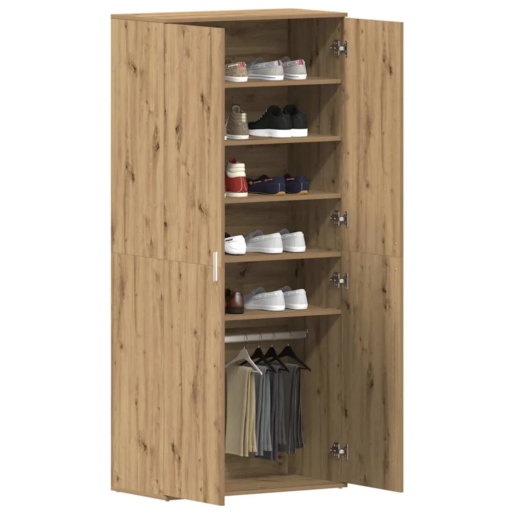 Mobile per scarpe con porta-Scarpiera Rovere artigianale 80 x 39 x 178 cm