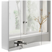 Mobile Bagno con Specchio e 3 Ante ¨C Minimal ¨C Bianco 70x15x60cm