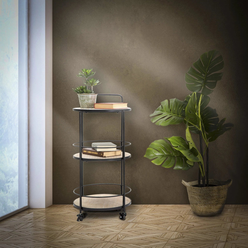 Ganaro, Carrello 3 Ripiani, 40x42x82h cm Marrone