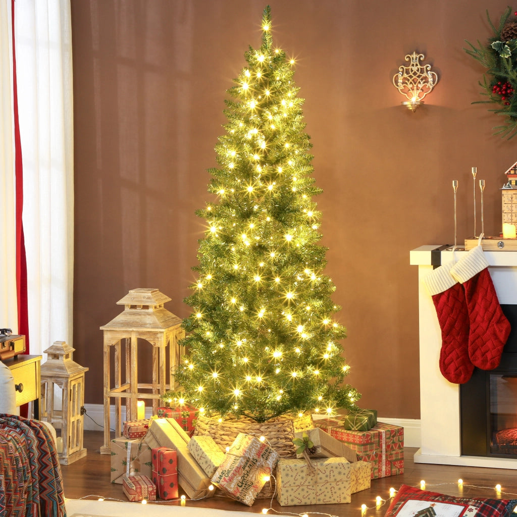 Albero di Natale Illuminato 180 cm ¨C Minimal ¨C 250 Luci Bianche e Colorate 9 Modalit¨¤