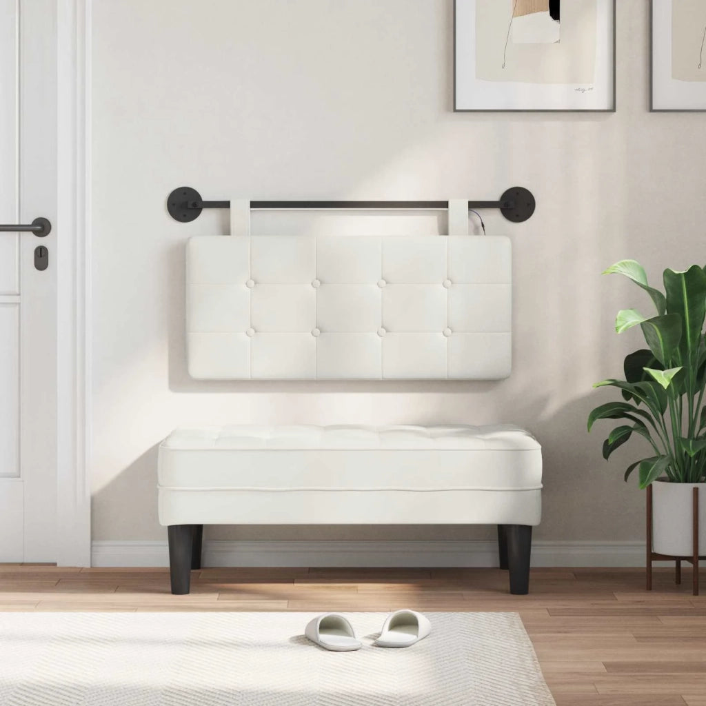 Testiera | Testata sospesa Con luce LED Bianco Similpelle