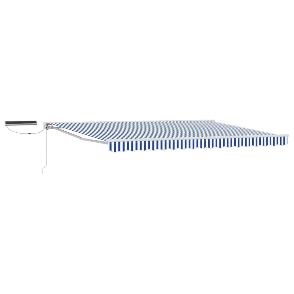 Tettuccio Elettrico Retrattile Blu e Bianco 5 × 3,5 m 3421902