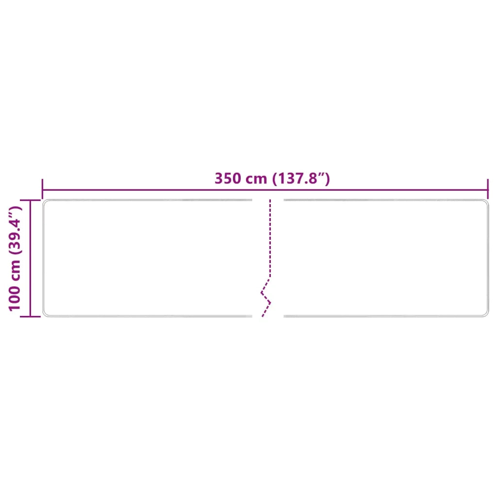 Runner Tappeto MARSA Crema 100 x 350 cm Poliestere e PVC 42023065